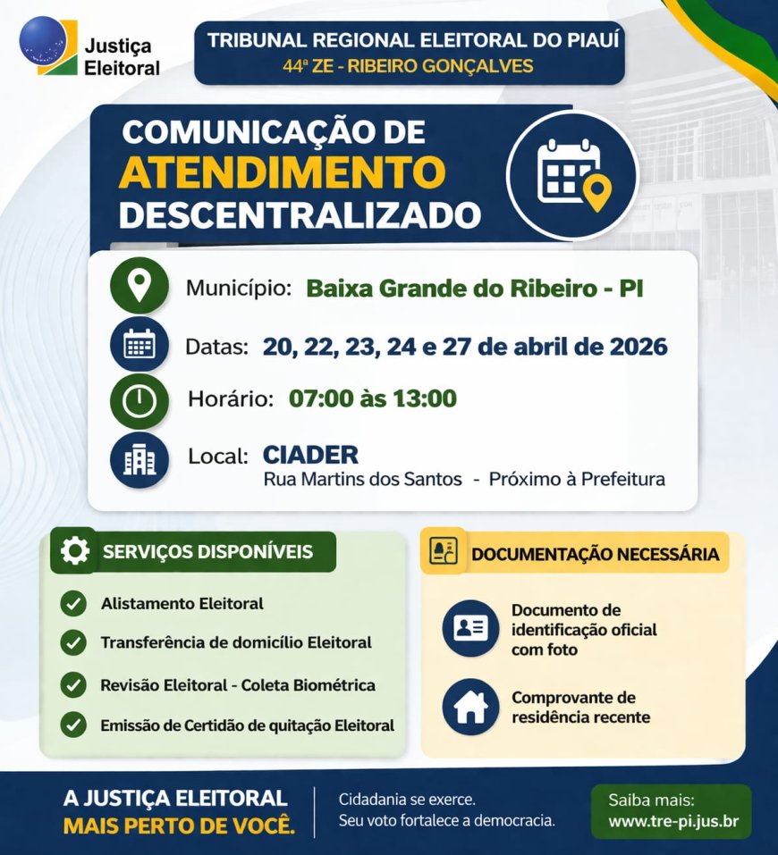 Comunicado de Atendimento Descentralizado