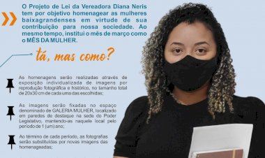 Aprovado por unanimidade de votos o Projeto Mulher Baixagrandense