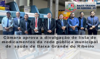 Câmara aprova proposta de lei que obriga a prefeitura a disponibilizar no site a relação de medicamentos existentes na rede municipal de saúde
