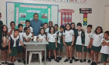 Vereador Ananias Borges - PSB, participa de atividades na Escola Luz do Saber