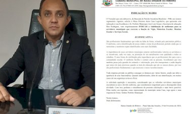 Vereador faz indicação à Prefeitura para fornecer uniformes aos servidores municipais