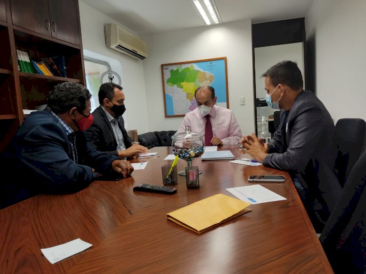 Vereadores se reúnem com senador Marcelo Castro e apresentam demandas de interesse do Município
