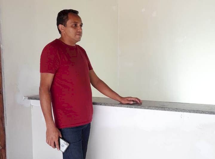 Vereador visita obras de posto de saúde no interior do Município