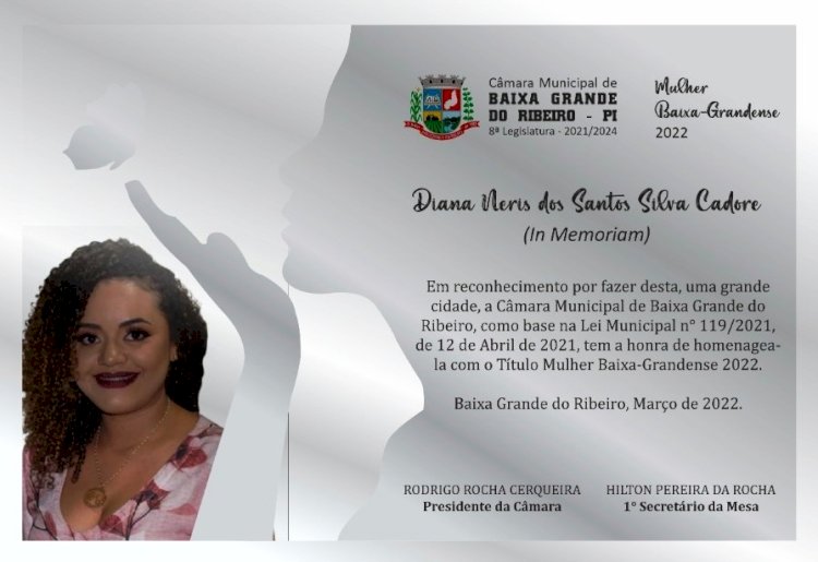 Câmara realiza a entrega do Título Mulher Baixa-Grandense 2022