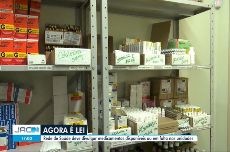 Lei sancionada determina divulgação de medicamentos em falta na Rede Municipal
