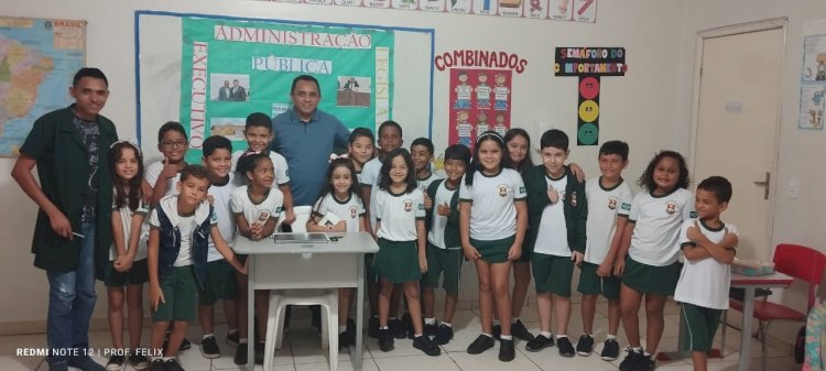 Vereador Ananias Borges - PSB, participa de atividades na Escola Luz do Saber